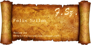Felix Szilas névjegykártya